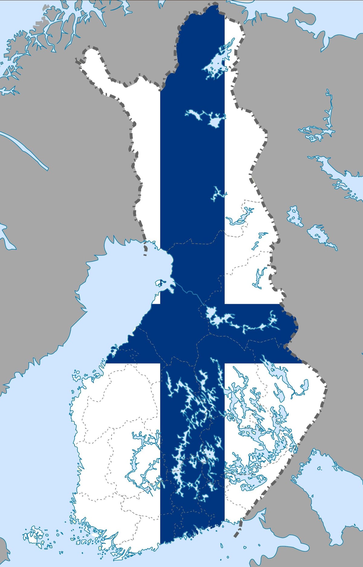 Finland ramani bendera