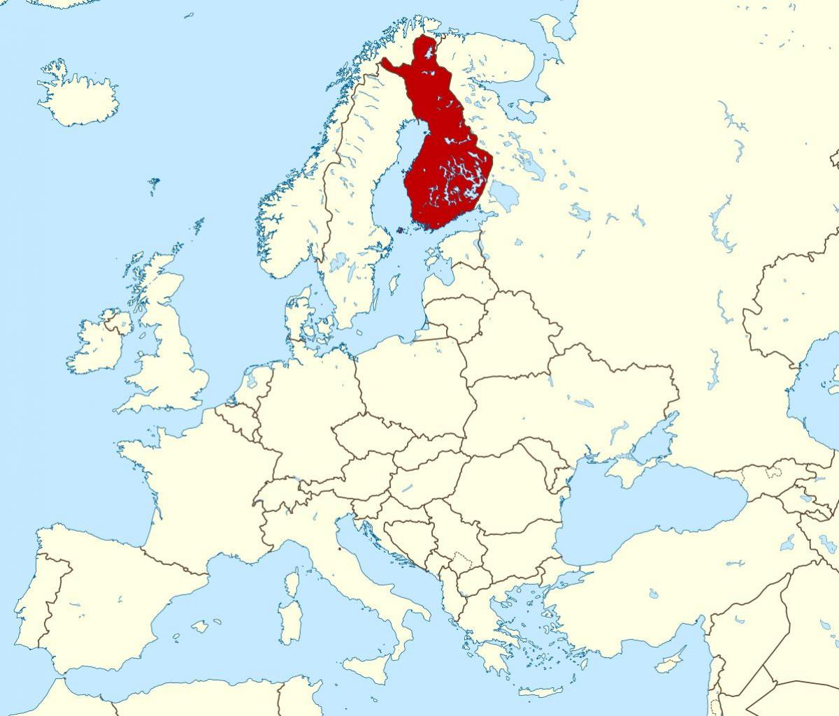 dunia ramani kuonyesha Finland