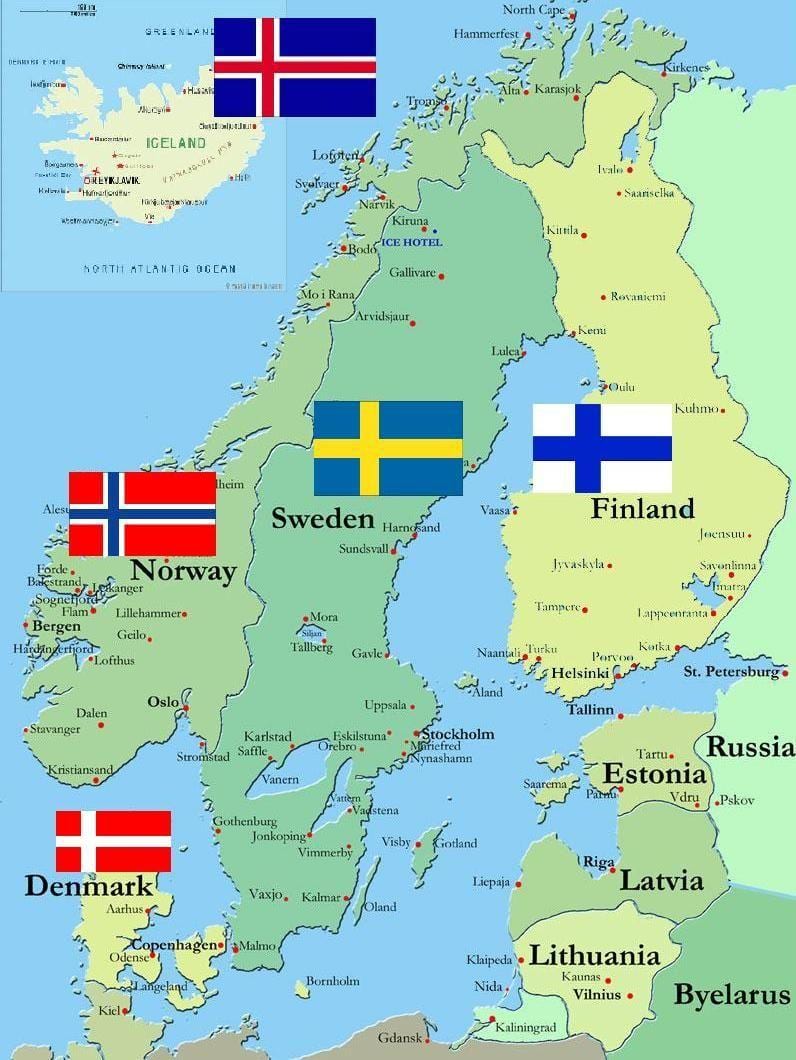 Ramani ya Finland nchi