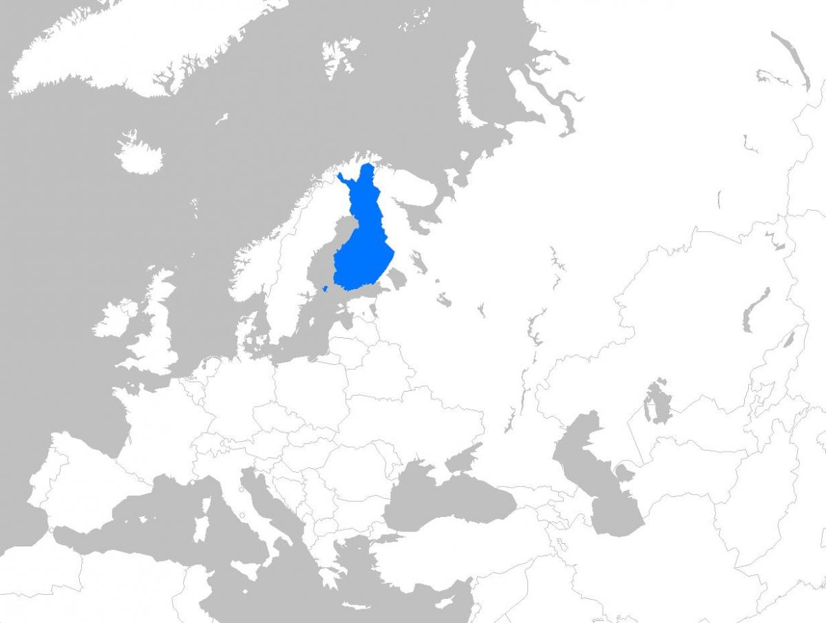 Finland kwenye ramani ya ulaya