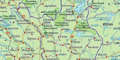 Ramani ya hiking Finland