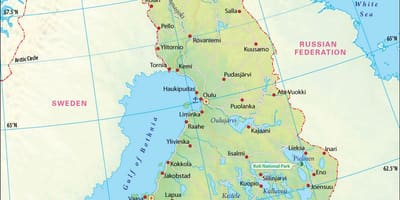 Ramani ya Finland jiografia