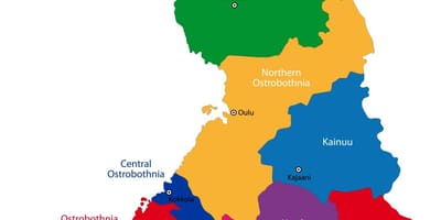 Finland mikoa ramani