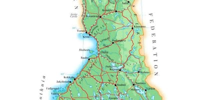 Ramani ya Finland mwinuko
