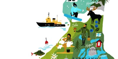 Finland kusafiri ramani