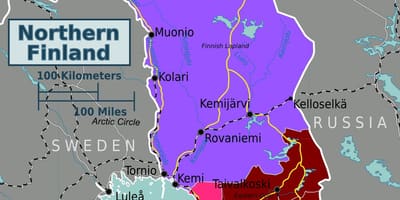 Ramani ya kaskazini mwa Finland