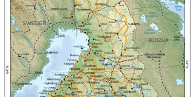 Ramani ya kimwili Finland